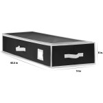 Premium Wrapping Paper Organizer Storage | Gift Wrap Holder With Extra Pockets for Christmas Decorations, Reinforced Handles, Heavy Duty, Ultra-Durable, Tear-Proof Fabric - Fits Up to 27 Rolls (Black)