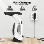 Window Vacuum Squeegee Cordless, Electric Window Cleaner Tool with & Water Collection Tank, Cleaning Kit Shower Squeegee for Glass Doors, Windows, Mirrors, Car