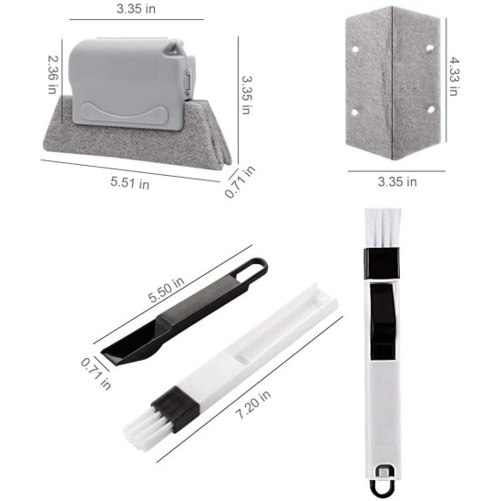 Magic Window Track Cleaner, Window Groove Cleaning Brush Tools Set