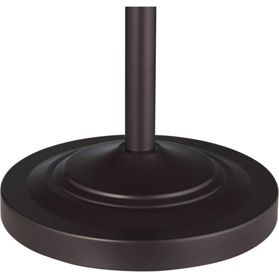 360 Lighting Carter Traditional Table 3 Piece Floor and Table Lamp Set Bronze Metal Oatmeal Drum Shade Decor for Living Room Bedroom House Bedside Nightstand Home Office Reading Family