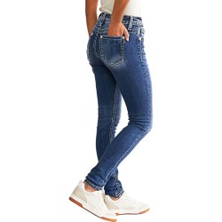 Flamingals Women's Butt Lifting Skinny Leg Jeans Stretchy Tummy Control Mid Rise Denim Jeans