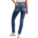 Flamingals Women's Butt Lifting Skinny Leg Jeans Stretchy Tummy Control Mid Rise Denim Jeans