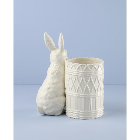 Lenox 897159 Wicker Creek Bunny Vase, Easter Home Decor