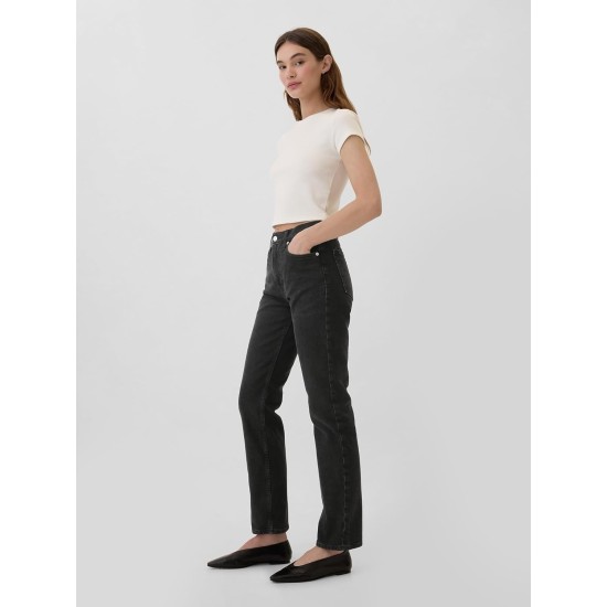 Gap Womens High Rise 90s Straight Fit Denim Jeans