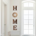 CHIF HAUTH Wood Home Sign with Sunflower Shaped Wood Mirror for O, Thick Letters for Wall Art, Rustic Decor, Farmhouse Home Wall Decor for Living Room, Entryway
