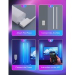Govee Glide Wall Lights, RGBIC LED Light, Smart Gaming Light Compatible with SmartThings, RGB Lights Bar, LED Wall Lights for Bedroom, 2 Panels Set (3 Sections/Panel)