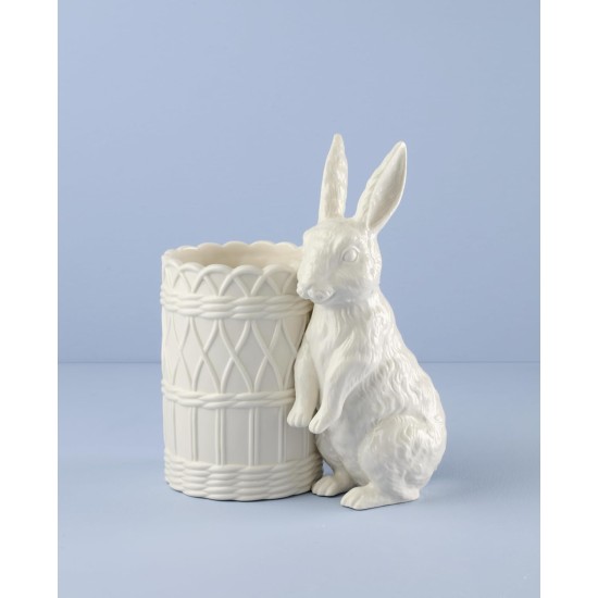 Lenox 897159 Wicker Creek Bunny Vase, Easter Home Decor