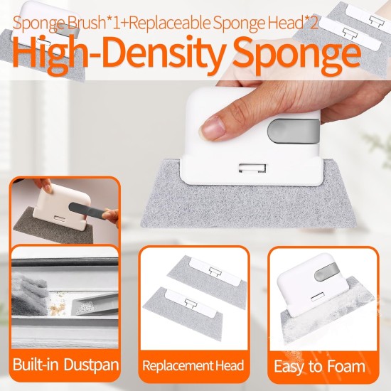 13Pcs Crevice Cleaning Brush Set, Window Groove Cleaning Brush Kit Hard Bristle for Sliding Door, Sill, Tile Lines, Shutter, Corner, Grout, Sink 13Pcs Crevice Cleaning Brush Set, Window Groove Cleaning Brush Kit Hard Bristle for Sliding Door, Sill, Tile Lines, Shutter, Corner, Grout, Sink