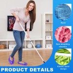 Mop Slippers Shoes 5 Pairs (10 Pieces) - Microfiber Cleaning House Mop Slippers, Floor Cleaning Tools Shoe Cover, Soft Machine Washable Reusable Microfiber Foot Socks for House Kitchen Office
