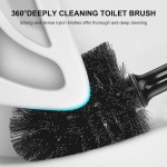 SetSail Toilet Brush and Plunger Set, Semi-Hidden Toilet Plungers Heavy Duty Toilet Bowl Brush and Holder for Bathroom Toilet Plunger and Brush Set for Deeply Cleaning - Black
