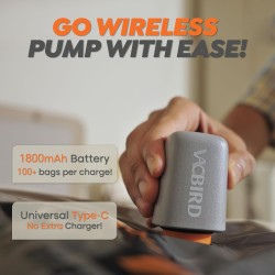 Rechargeable Wireless Pump Travel Storage Bags Set - 20 Pack Portable Space Saver Bags for Travel & Home - Vacuum Compression Packing Seal for Clothes, Blankets, Seasonal Storage