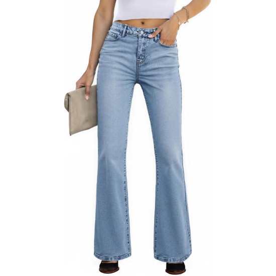 EMMIOL Flare Jeans for Women Trendy, Mid-High Waist Bootcut Bell Bottom Jeans, Stretchy Denim Y2K Pants with Pockets EMMIOL Flare Jeans for Women Trendy, Mid-High Waist Bootcut Bell Bottom Jeans, Stretchy Denim Y2K Pants with Pockets