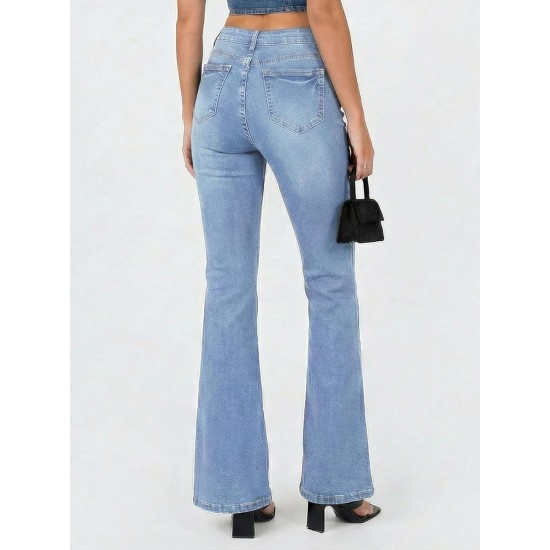 EMMIOL Flare Jeans for Women Trendy, Mid-High Waist Bootcut Bell Bottom Jeans, Stretchy Denim Y2K Pants with Pockets EMMIOL Flare Jeans for Women Trendy, Mid-High Waist Bootcut Bell Bottom Jeans, Stretchy Denim Y2K Pants with Pockets