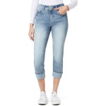 WallFlower Women's Flirty Curvy Crop Jeans High Rise Insta Stretch Denim 23.5-Inch Inseam, Sizes 0 - 24