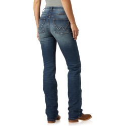 Wrangler Women's Premium Patch Mae Sits Above Hip Jean