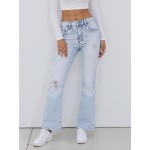 EMMIOL Women's Flare Wide Leg Jeans Stretchy High Waisted Bell Bottom 2026 Basic Bootcut Denim Pants