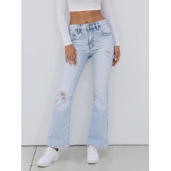 EMMIOL Women's Flare Wide Leg Jeans Stretchy High Waisted Bell Bottom 2026 Basic Bootcut Denim Pants