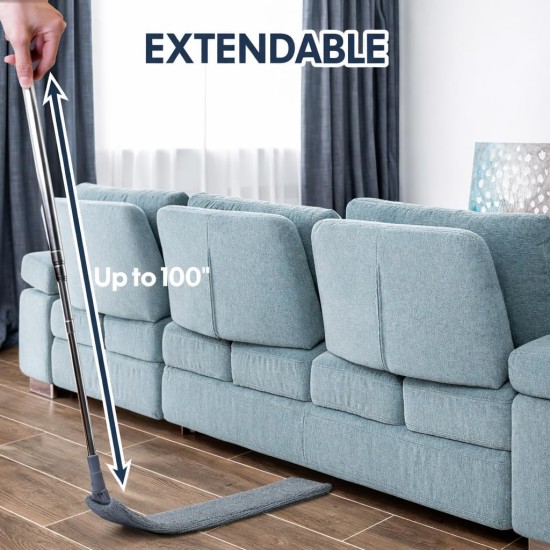 Retractable Gap Dust Cleaner with Extension Pole, Cleaning Tools with 3 Microfiber Dusting Cloths, Extendable Long Handle Duster for Cleaning Under Refrigerator Furniture Appliance Retractable Gap Dust Cleaner with Extension Pole, Cleaning Tools with 3 Microfiber Dusting Cloths, Extendable Long Handle Duster for Cleaning Under Refrigerator Furniture Appliance