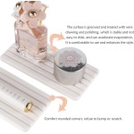 2 PCS Water Absorbent diatomite Coasters, 8.3" x 4" Water Absorbing Stone Tray for Sink, Stone Drying mat for Kitchen Counter, Stone soap Tray Used for Hand Soaps & toiletries & Plants