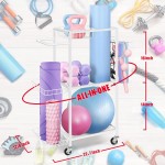 LIANTRAL Yoga Mat Storage Rack - Metal Gym Organizer for Yoga Mats, Foam Rollers & Fitness Equipment, Space Saving Workout Equipment Storage Rack for Home Exercise and Fitness Gear