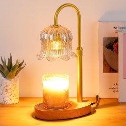 Candle Warmer Lamp Electric Timer - Candles Warming Light Height Adjustable Dimmable Warmers Flower Lamps No Flame Heat Warm Melt Wax Jar Modern Home Decor Table Lights for Home Living Bedroom