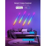 Govee Glide Wall Lights, RGBIC LED Light, Smart Gaming Light Compatible with SmartThings, RGB Lights Bar, LED Wall Lights for Bedroom, 2 Panels Set (3 Sections/Panel)