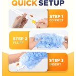Heavy Duty Duster Refills for Swiffer Duster, 20 Count Duster Refills with 1 Handle, Multisurface 360° Dusters with 4X Microfibers, Unscented Disposable Dusters forCleaning Heavy Duty Duster Refills for Swiffer Duster, 20 Count Duster Refills with 1 Handle, Multisurface 360° Dusters with 4X Microfibers, Unscented Disposable Dusters forCleaning