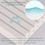 2 PCS Water Absorbent diatomite Coasters, 8.3" x 4" Water Absorbing Stone Tray for Sink, Stone Drying mat for Kitchen Counter, Stone soap Tray Used for Hand Soaps & toiletries & Plants