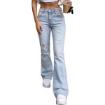 EMMIOL Women's Flare Wide Leg Jeans Stretchy High Waisted Bell Bottom 2026 Basic Bootcut Denim Pants