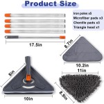 Wall Cleaner Mop with 79 Inches Long Handle, 360° Wall Washer Cleaner Tool for Walls/Ceiling Fans/Dust/Baseboard/Floors Clean, Ceiling Cleaner Tool Duster with Squeegee 6 Replacement Pads Wall Cleaner Mop with 79 Inches Long Handle, 360° Wall Washer Cleaner Tool for Walls/Ceiling Fans/Dust/Baseboard/Floors Clean, Ceiling Cleaner Tool Duster with Squeegee 6 Replacement Pads