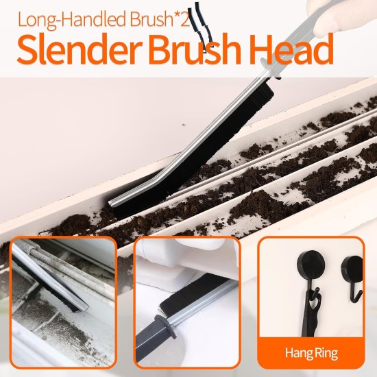 13Pcs Crevice Cleaning Brush Set, Window Groove Cleaning Brush Kit Hard Bristle for Sliding Door, Sill, Tile Lines, Shutter, Corner, Grout, Sink 13Pcs Crevice Cleaning Brush Set, Window Groove Cleaning Brush Kit Hard Bristle for Sliding Door, Sill, Tile Lines, Shutter, Corner, Grout, Sink