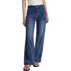 Trendy Queen Women's Wide Leg Jeans High Waisted Straight Leg Jeans Stretchy Baggy Denim Pants