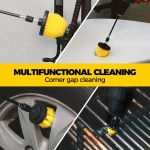 Holikme 8 Piece Drill Brush Attachments Set, Power Scrubber with Extend Long Attachment,Cleaning Supplies for Bathtub, Shower, Grout, Tile(Yellow) Holikme 8 Piece Drill Brush Attachments Set, Power Scrubber with Extend Long Attachment,Cleaning Supplies for Bathtub, Shower, Grout, Tile(Yellow)