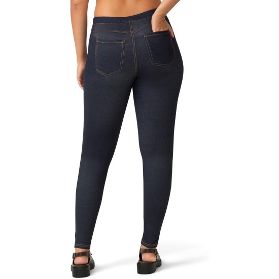 No Nonsense Womens Stretch Denim Leggings with Pockets