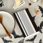 Artoid Mode Black Stripes Home Sweet Home Boho Halloween Kitchen Towels Dish Towels, 18x26 Inch Seasonal Decoration Hand Towels Set of 4