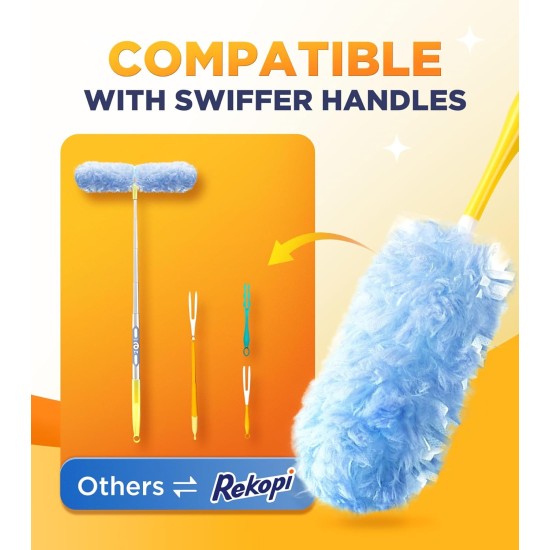 Heavy Duty Duster Refills for Swiffer Duster, 20 Count Duster Refills with 1 Handle, Multisurface 360° Dusters with 4X Microfibers, Unscented Disposable Dusters forCleaning Heavy Duty Duster Refills for Swiffer Duster, 20 Count Duster Refills with 1 Handle, Multisurface 360° Dusters with 4X Microfibers, Unscented Disposable Dusters forCleaning