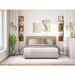 HOOBRO Corner Shelf Wall-Mounted, Set of 2 Floating Corner Shelves for Wall, 4-Tier Corner Bookshelves for Living Room, Bedroom, Bathroom, Home Office, Rustic Brown BF25BJP201