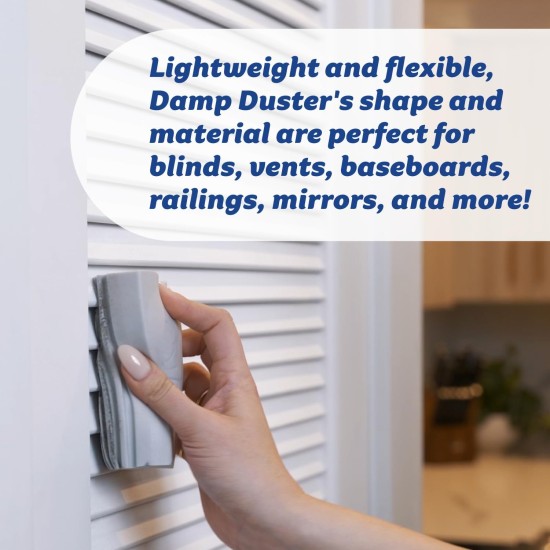 Scrub Daddy Damp Duster Dusting Sponges (8 Count) - Dust Remover for Household Cleaning - Duster for Vents, Railings & Blinds - Reusable Baseboard Cleaner Scrub Daddy Damp Duster Dusting Sponges (8 Count) - Dust Remover for Household Cleaning - Duster for Vents, Railings & Blinds - Reusable Baseboard Cleaner