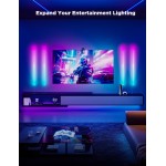Govee Glide Wall Lights, RGBIC LED Light, Smart Gaming Light Compatible with SmartThings, RGB Lights Bar, LED Wall Lights for Bedroom, 2 Panels Set (3 Sections/Panel)
