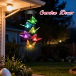 Easter Gifts for Adults, Mom Grandma Gifts for Mothers Day, Birthday Gardening Gifts for Women, Winzwon Solar Lights Outdoor Wind Chimes for Garden Yard Patio Porch Decor Butterfly Decorations