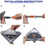 Wall Cleaner Mop with 79 Inches Long Handle, 360° Wall Washer Cleaner Tool for Walls/Ceiling Fans/Dust/Baseboard/Floors Clean, Ceiling Cleaner Tool Duster with Squeegee 6 Replacement Pads Wall Cleaner Mop with 79 Inches Long Handle, 360° Wall Washer Cleaner Tool for Walls/Ceiling Fans/Dust/Baseboard/Floors Clean, Ceiling Cleaner Tool Duster with Squeegee 6 Replacement Pads