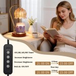 Flower Candle Warmer Lamp with Timer, Dimmable Candle Lamp Warmer, Mothers Day Birthday Gift for Women Her Mom, House Warming for New Home Decor, Lotus Wax Warmer for Yankee Candles