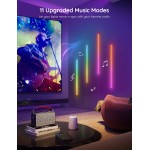 Govee Glide Wall Lights, RGBIC LED Light, Smart Gaming Light Compatible with SmartThings, RGB Lights Bar, LED Wall Lights for Bedroom, 2 Panels Set (3 Sections/Panel)