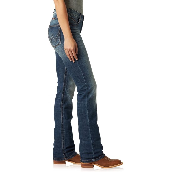 Wrangler Women's Premium Patch Mae Sits Above Hip Jean