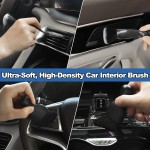 NIKCOSMK Windshield Cleaner Tool, 14Pcs Car Cleaning Kit - Car Interior Detailing Kit with Extendable Handle, Cleaning Gel & Microfiber Pads, All-in-One Inside Car Cleaning Supplies for Women Men