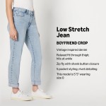 Amazon Essentials Women's Low Stretch Mid-Rise Classic-Roll Boyfriend Crop Jeans