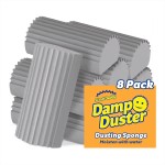 Scrub Daddy Damp Duster Dusting Sponges (8 Count) - Dust Remover for Household Cleaning - Duster for Vents, Railings & Blinds - Reusable Baseboard Cleaner Scrub Daddy Damp Duster Dusting Sponges (8 Count) - Dust Remover for Household Cleaning - Duster for Vents, Railings & Blinds - Reusable Baseboard Cleaner