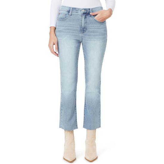 WallFlower Women's Fearless Curvy Super High-Rise Denim 27" Bootcut Ankle Insta Vintage Juniors Jeans