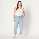 Amazon Essentials Women's Low Stretch Mid-Rise Classic-Roll Boyfriend Crop Jeans