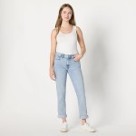 Amazon Essentials Women's Low Stretch Mid-Rise Classic-Roll Boyfriend Crop Jeans